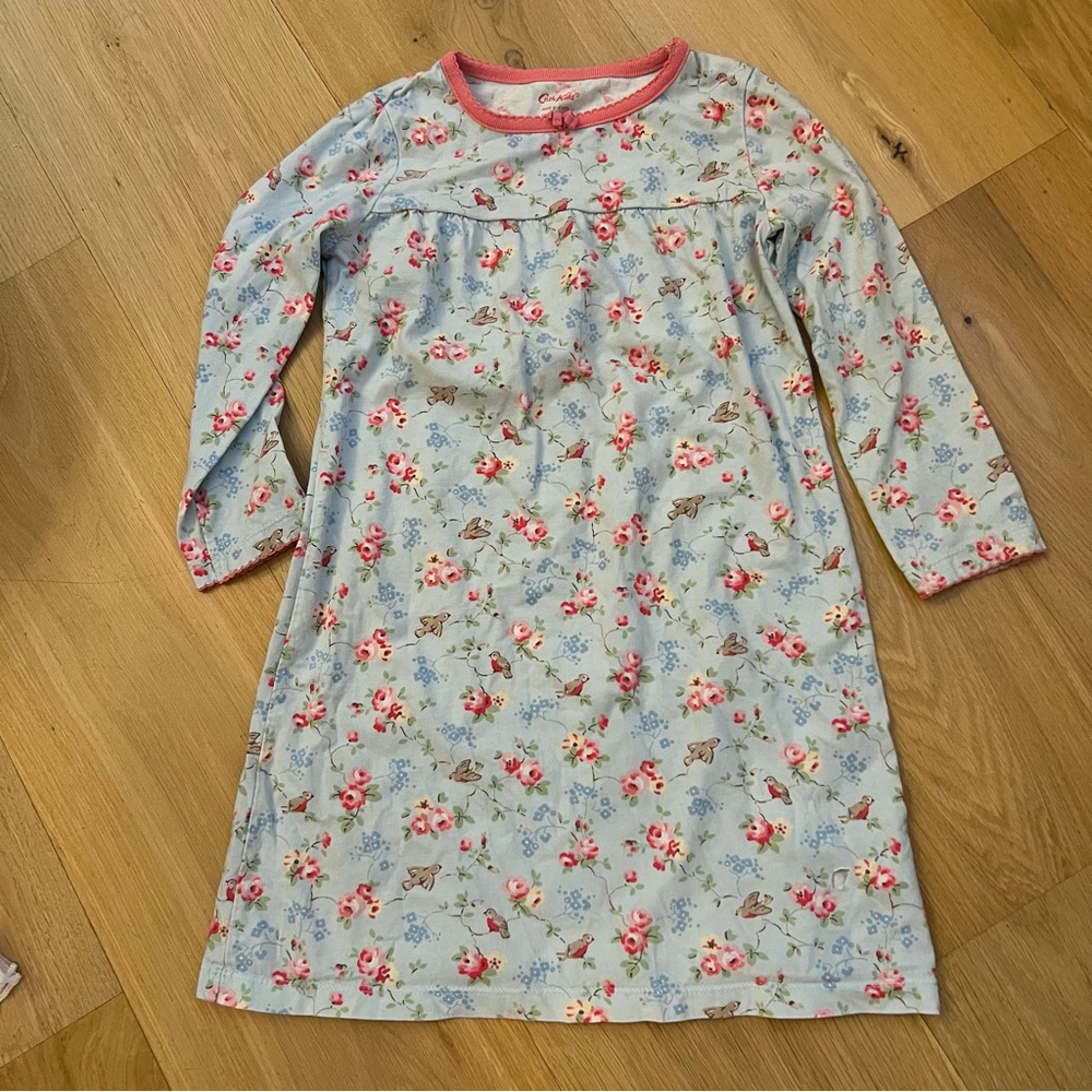 Cath Kids Blue and Pink Floral Nightgown size 3-4